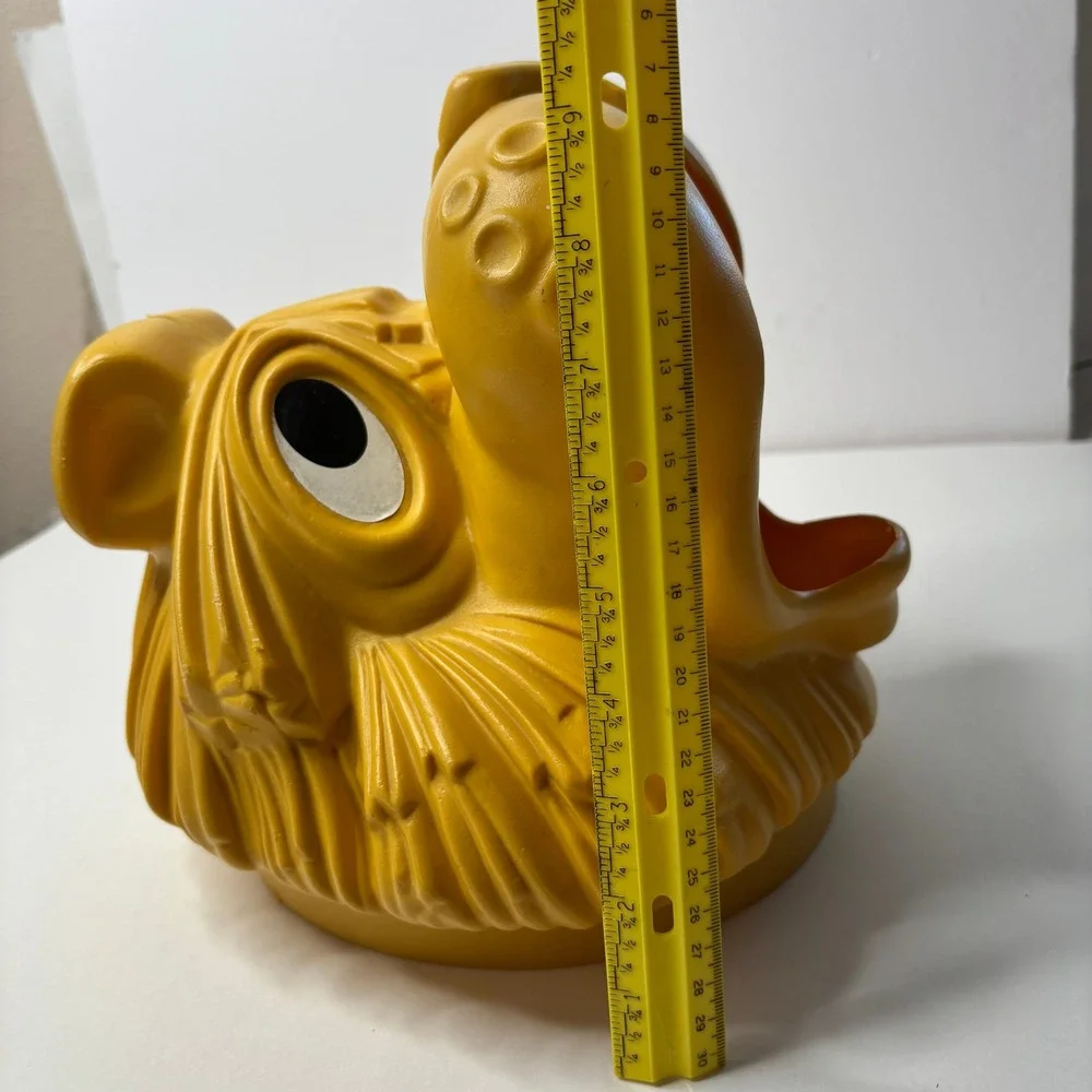 Vintage 70s Fesco Circus Lion Head Trash Can *Lid Only* Whimsical Decor Kid Core
